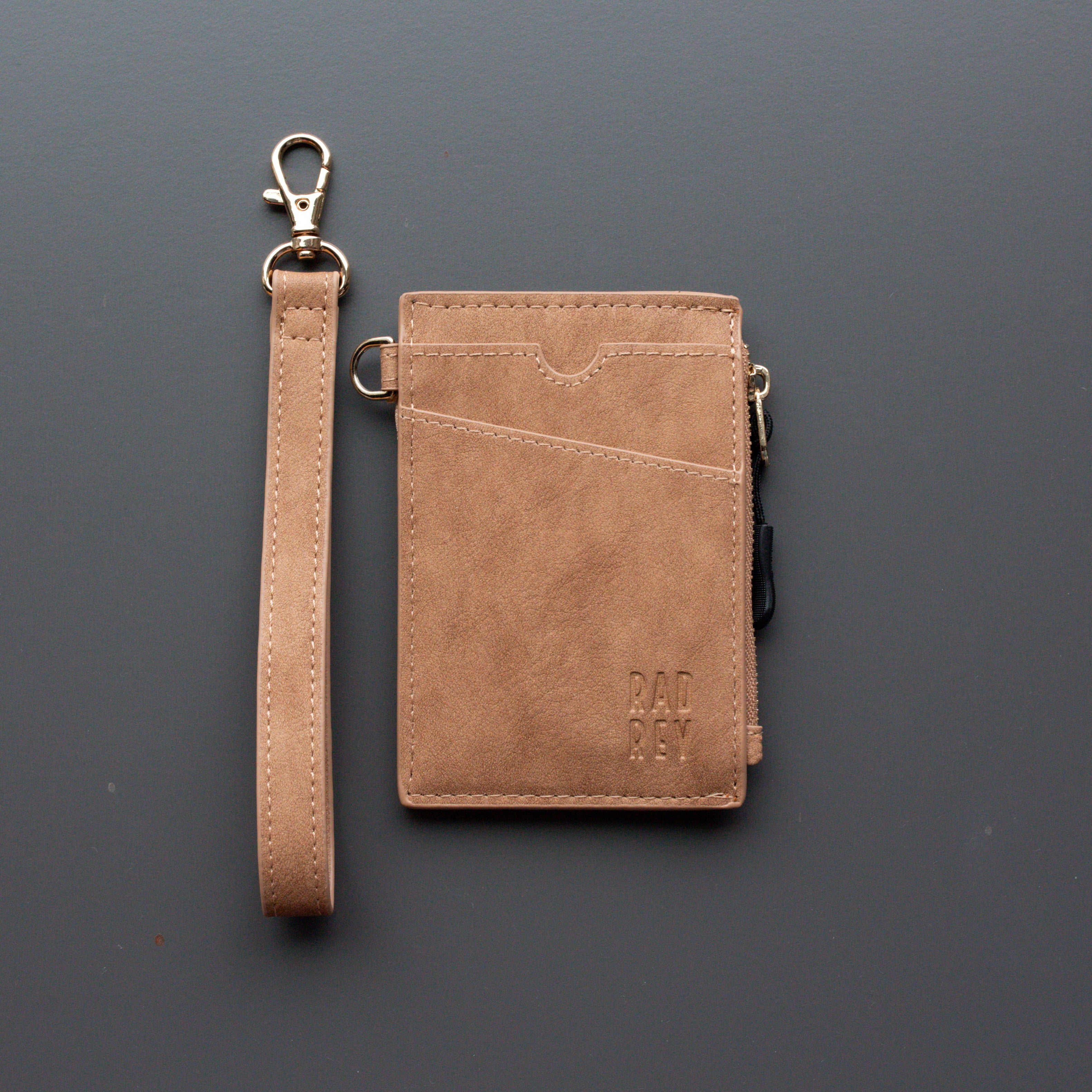 RFID Blocking Card Wristlet in Oak