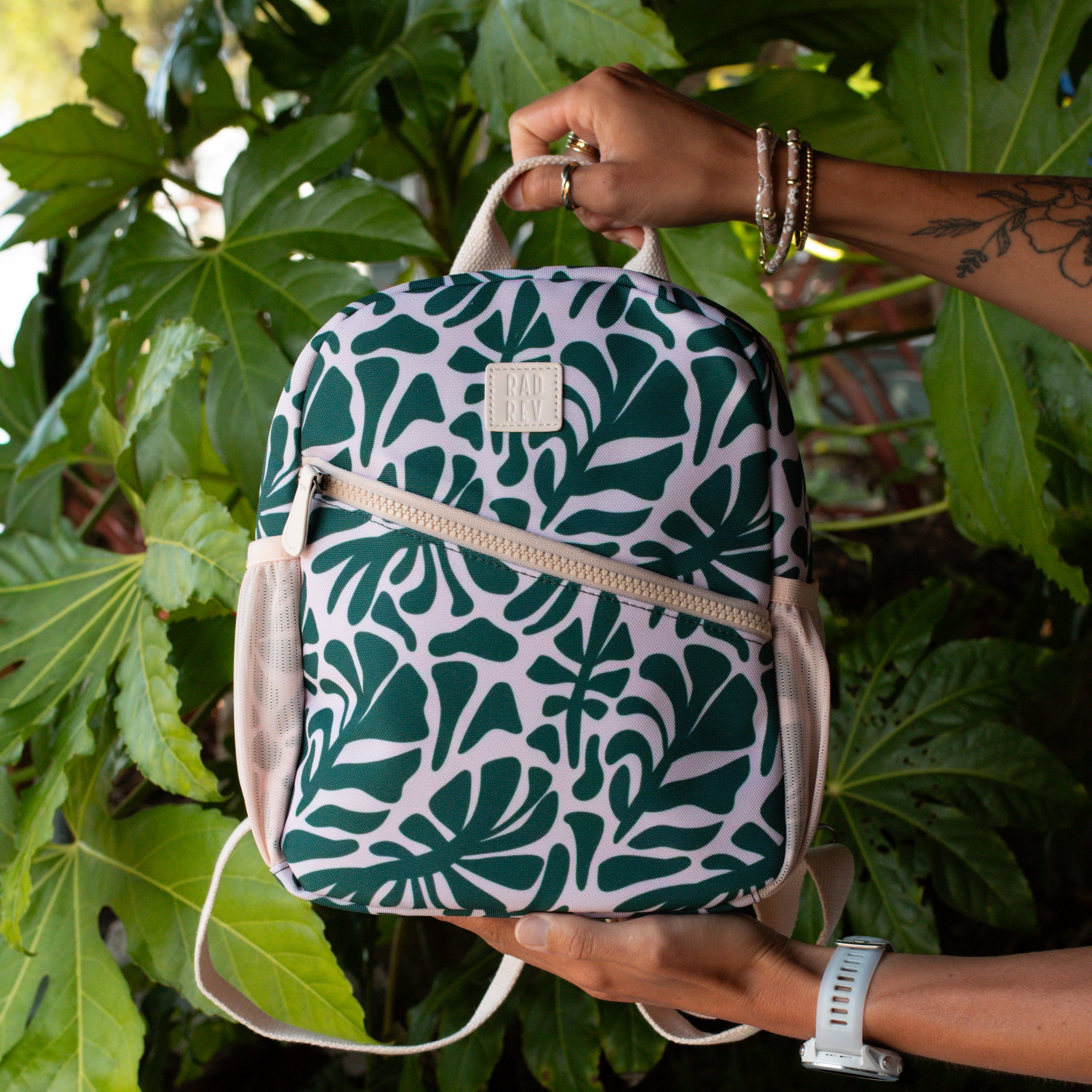 green canvas mini backpack Roxy Sugar Baby Silt Pocket Carrying System Canvas Mini in Leafy Green