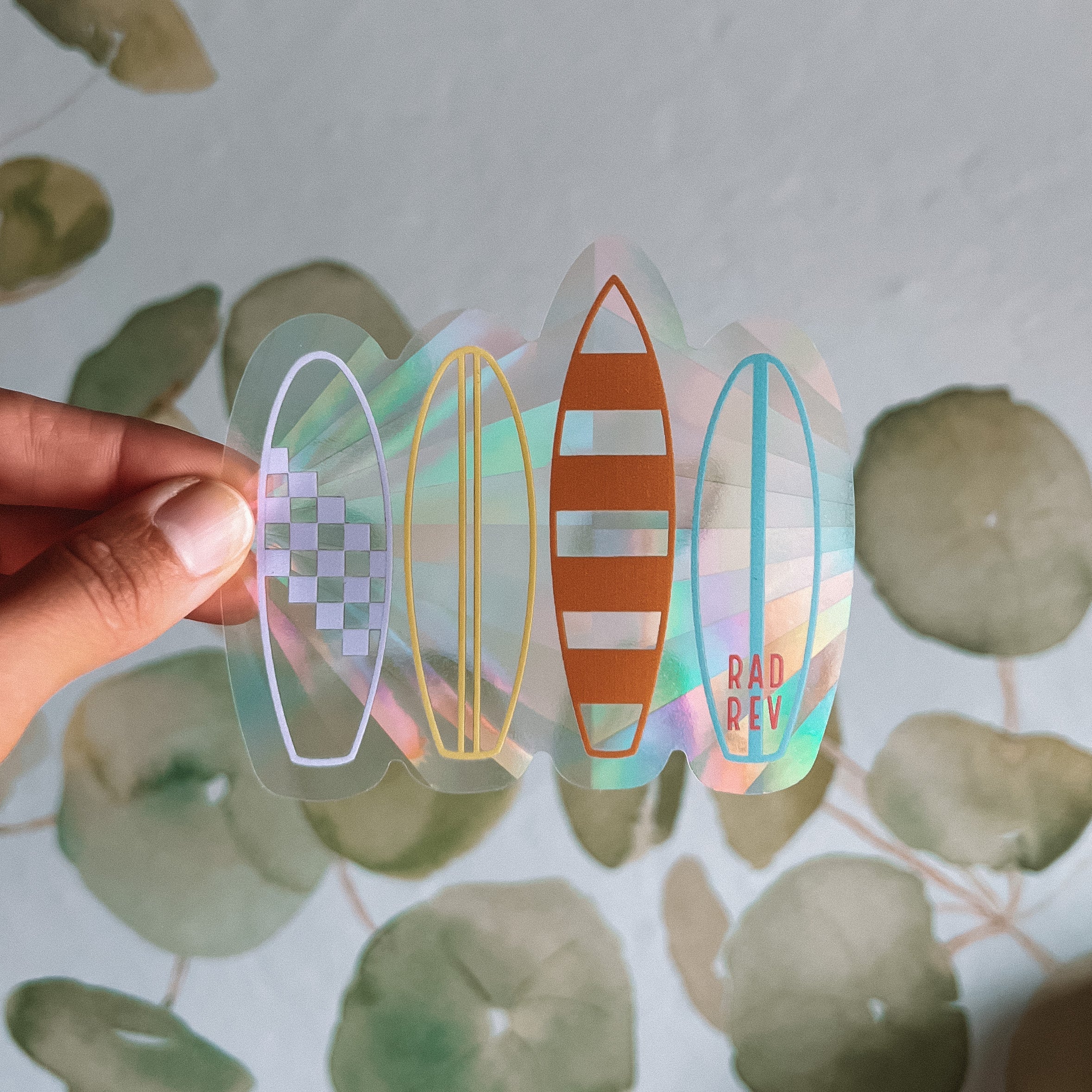 Surfboards Sun Catcher Sticker