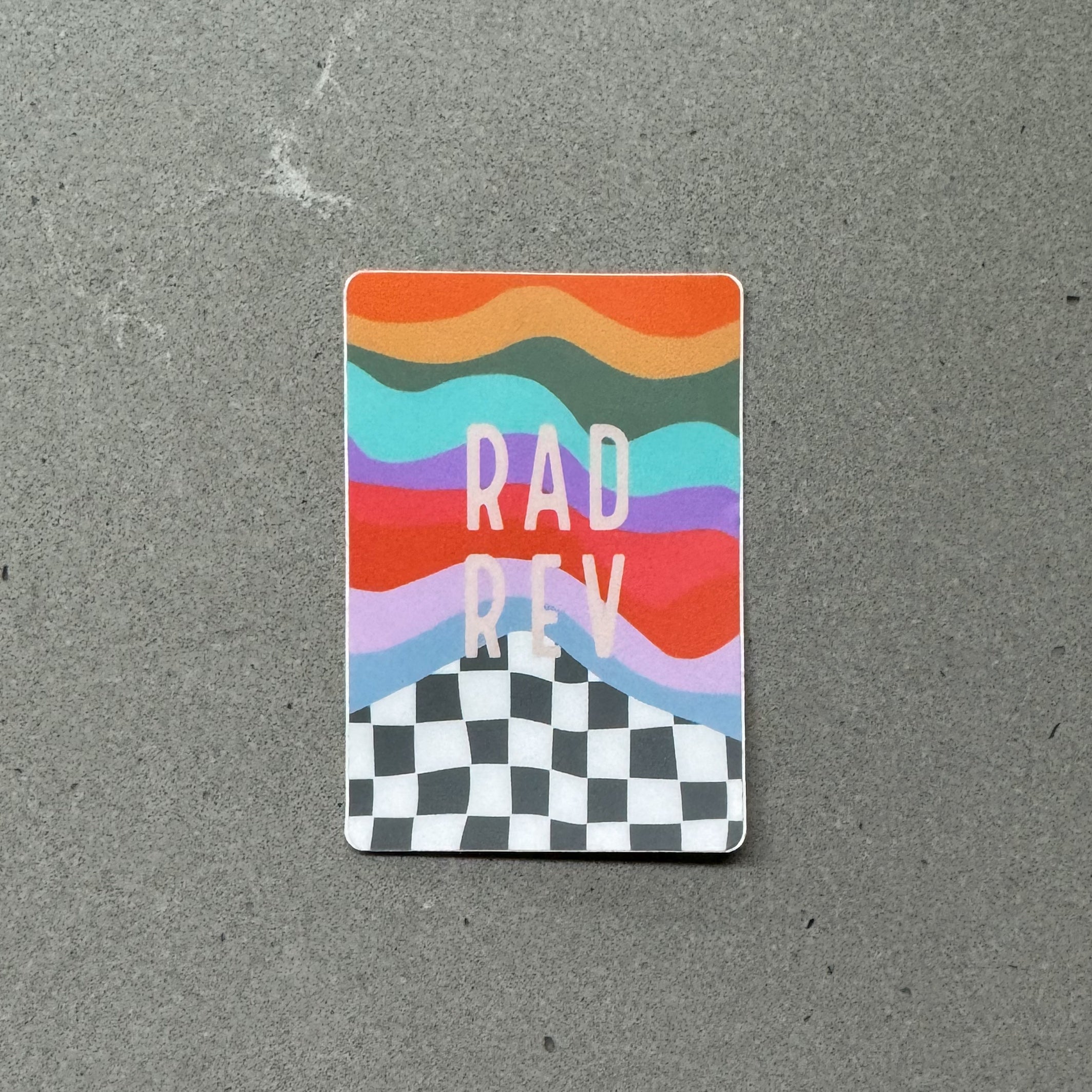 Checkered Rainbow Sticker