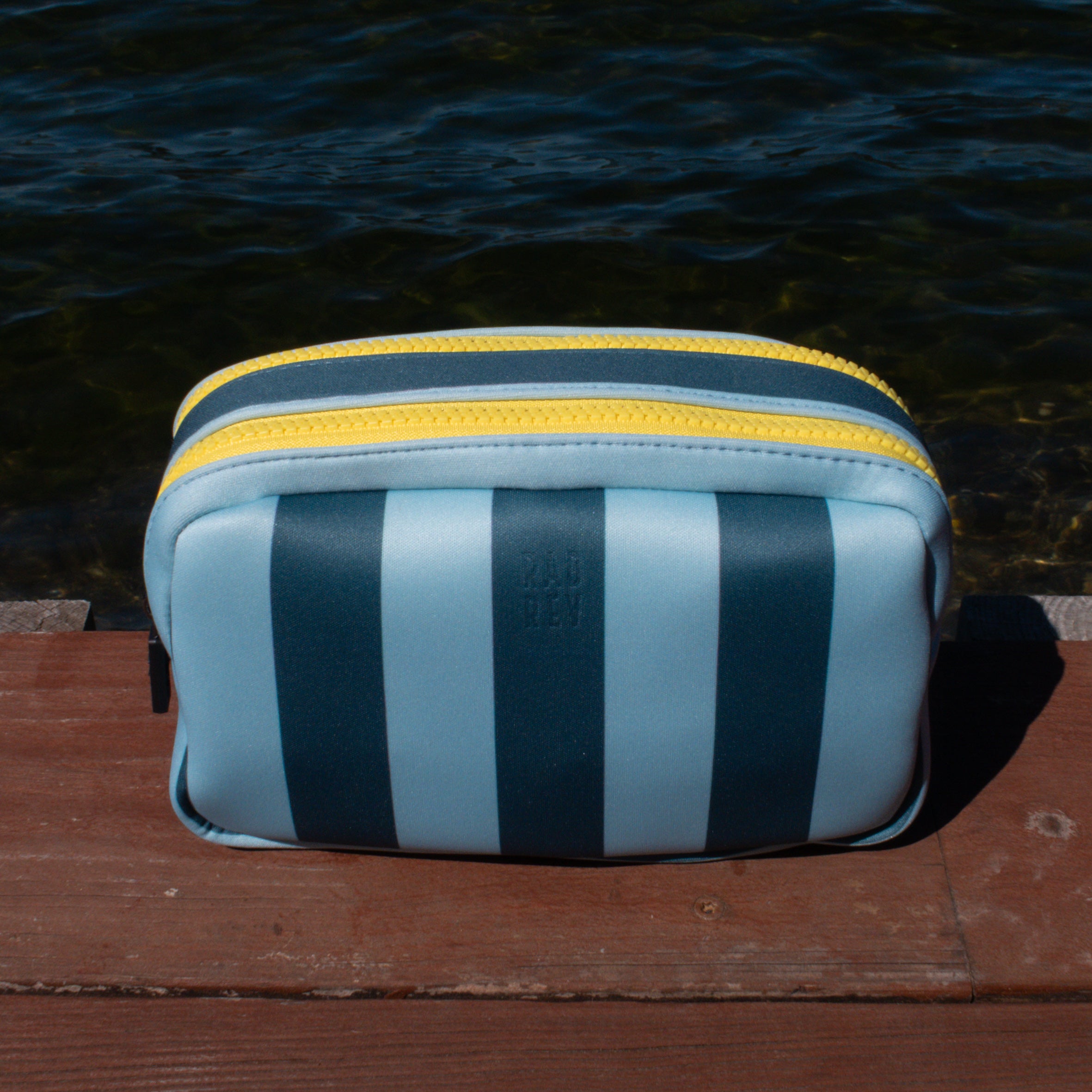 Neoprene Pouch in Blue Stripe
