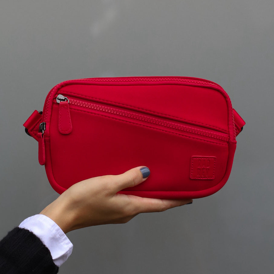 Sling Wallet in Red Neoprene