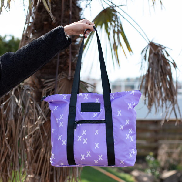 Packable Tote in Purple X – Rad Revolution