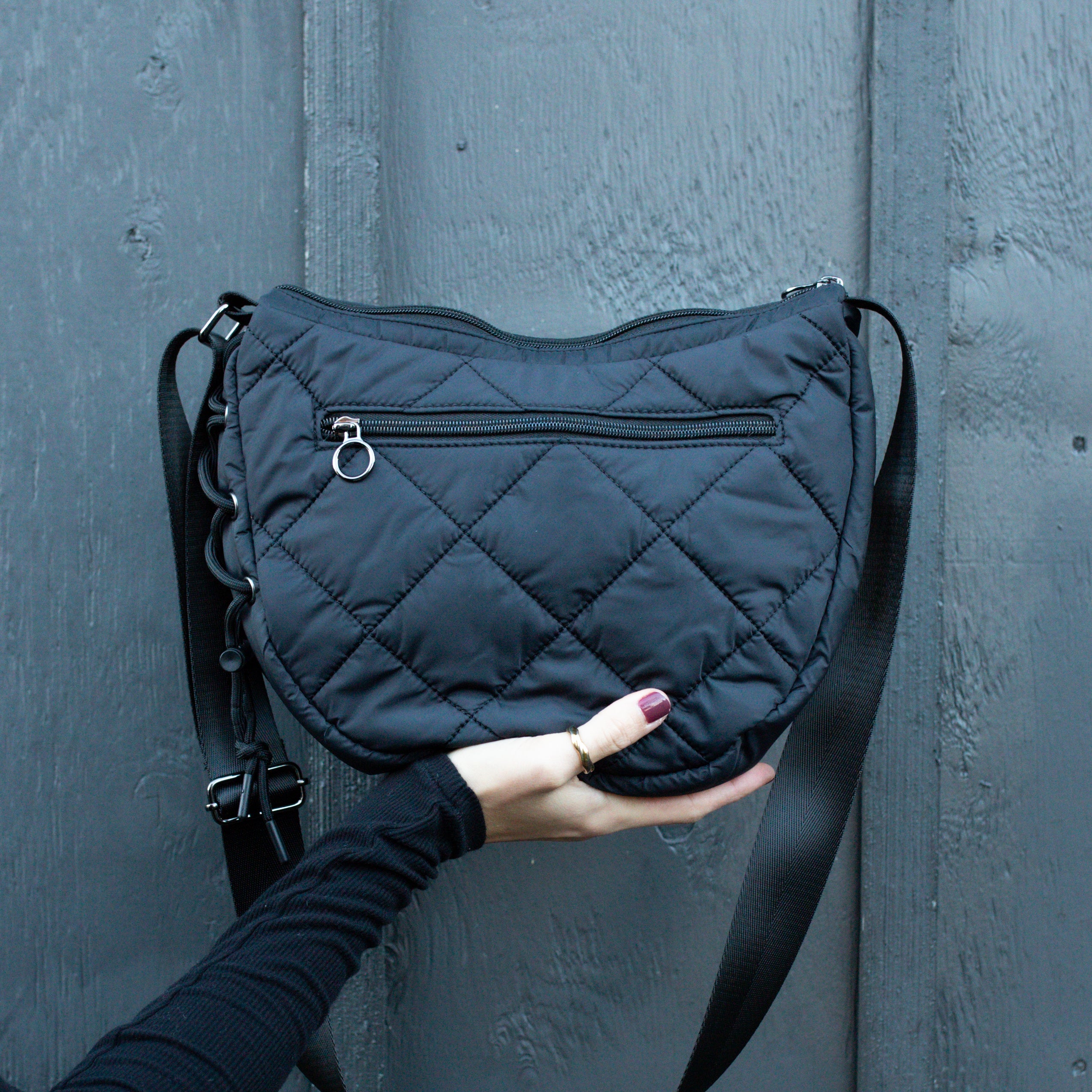 Quilted Moon in Black