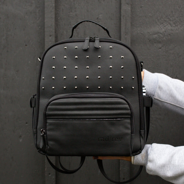 Rad Rev OG Full Size in Black + Gold Featuring the OG full size with gold studs, neoprene sling  main image 2