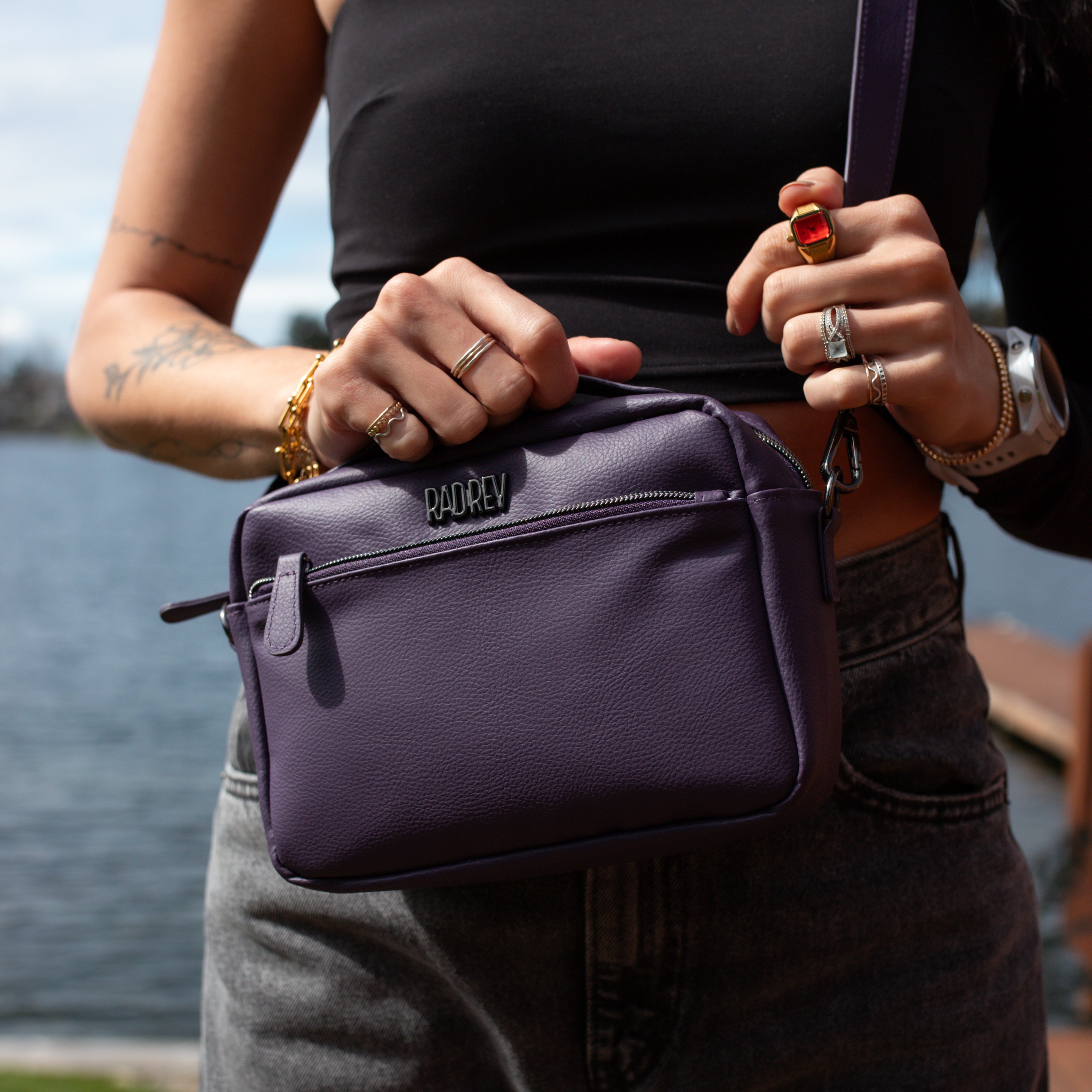 Mini Crossbody in Grape