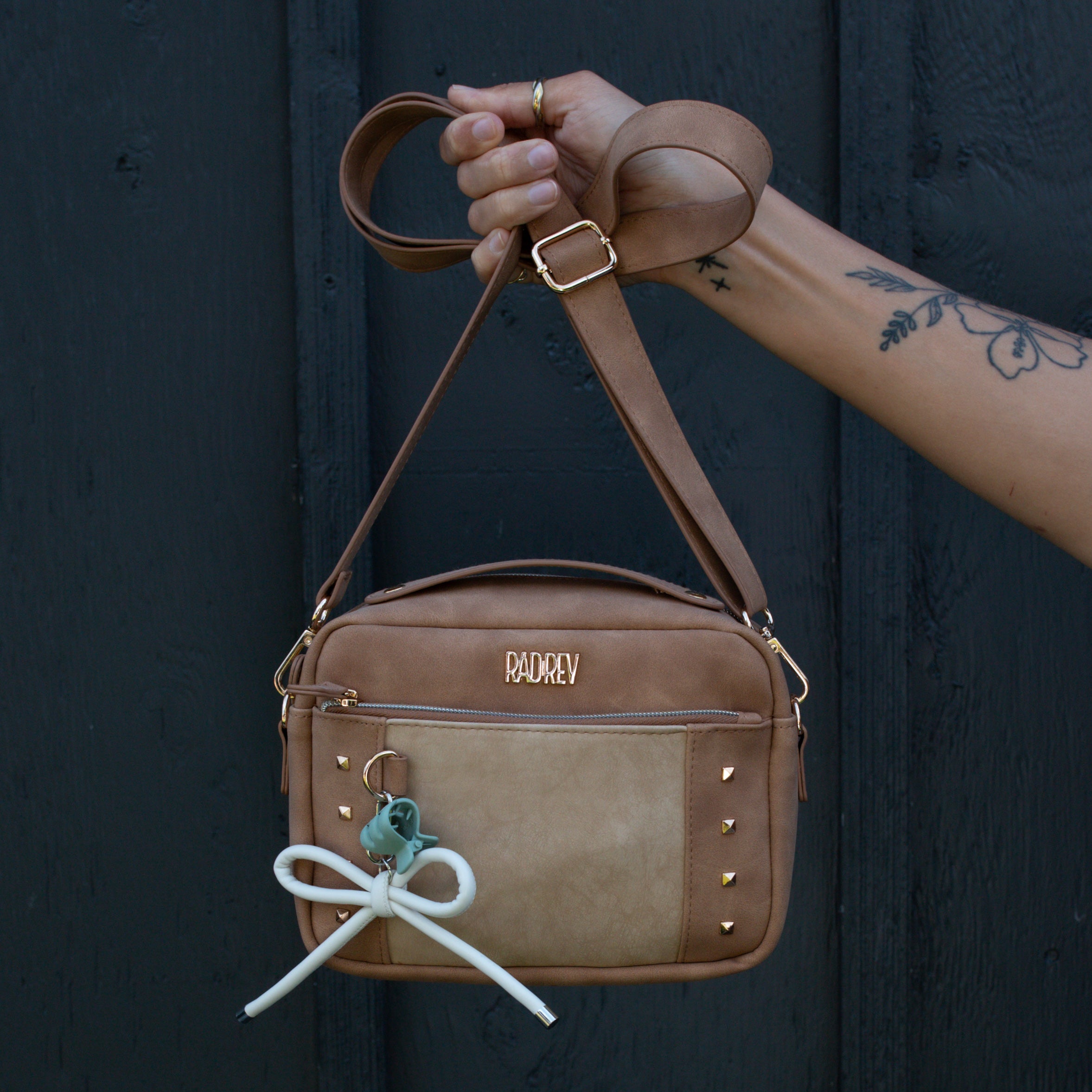 Mini Crossbody in Two Tone Tan