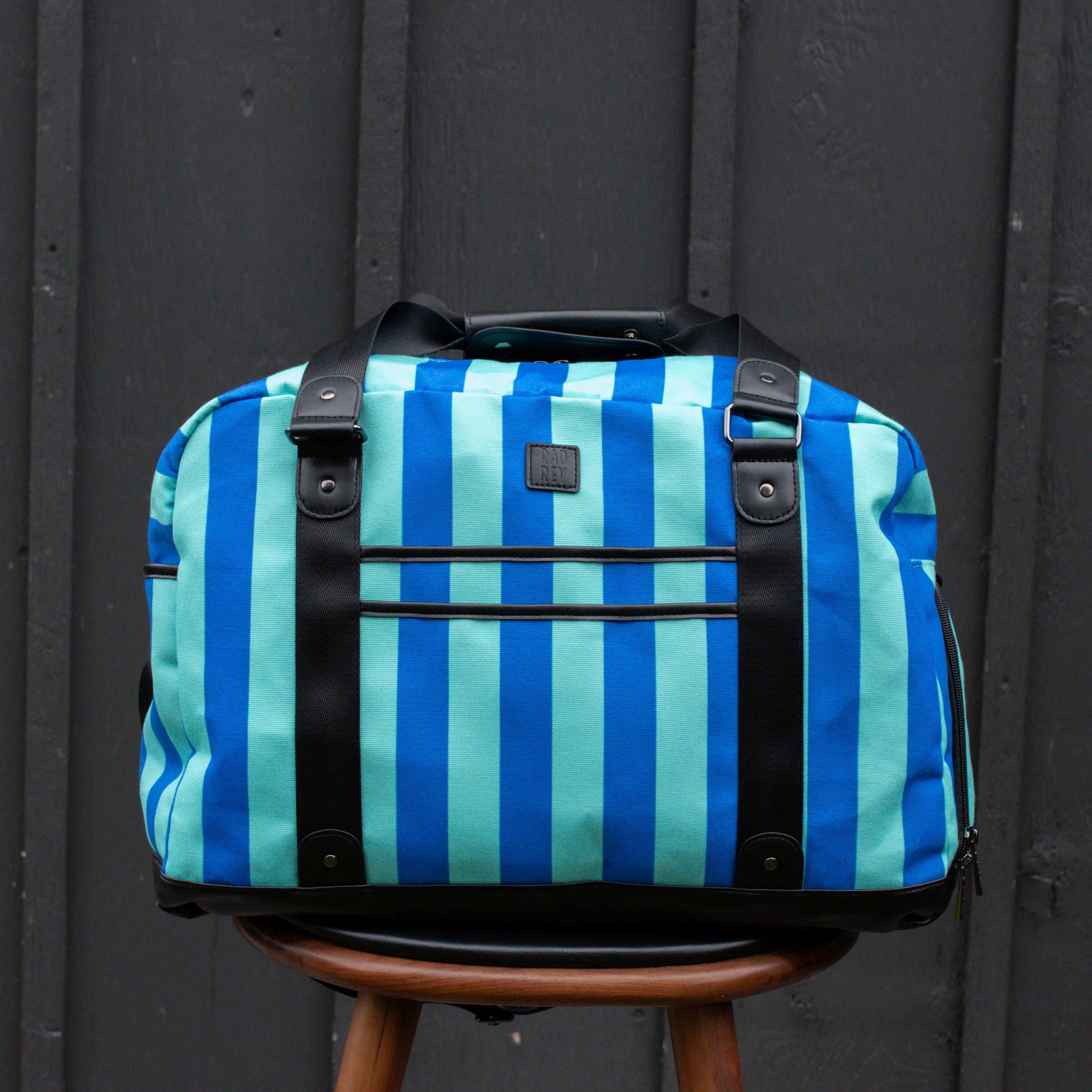Weekender Duffle in Blue Stripe